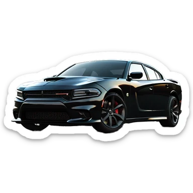 Dodge charger scat pack black sticker