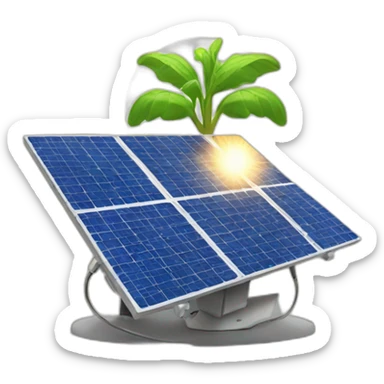 solar panel with sun sticker
