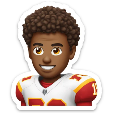 Devil wearing Patrick mahomes jersey sticker