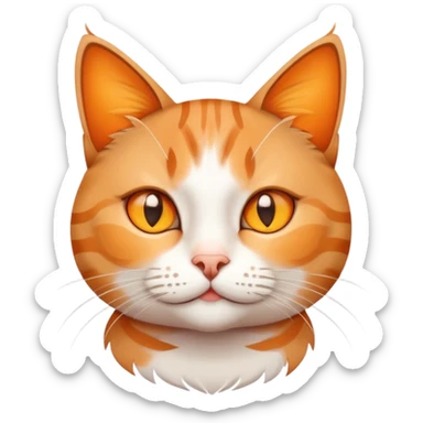 😸this cat with the eyes of this emoji🤩 sticker