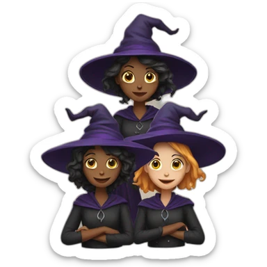 three witches sticker