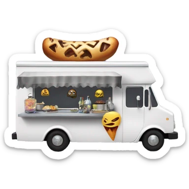 Wednesday Addams haunted dreamhouse food truck  sticker