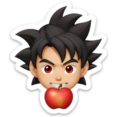 combine a fruit and goku sticker