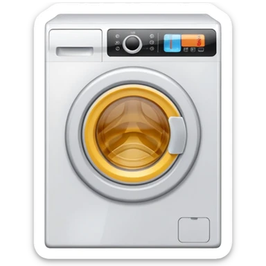 filled with laundry washing machine sticker