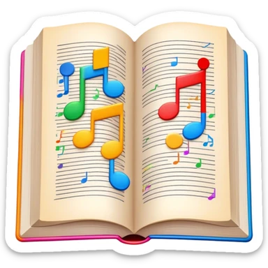 create a book that explores the graphic notation of emotions sticker