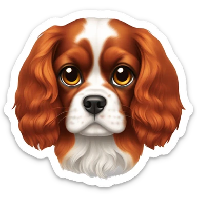 Fire coloured Cavalier King Charles sticker