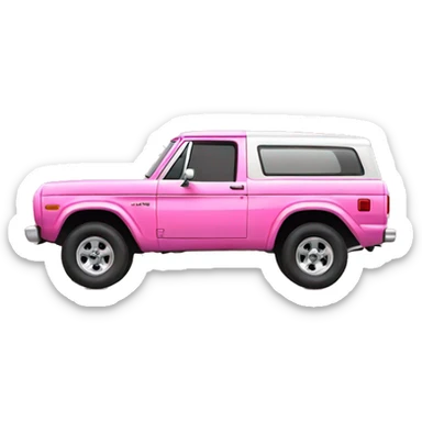 Pink ford bronco sticker