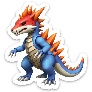 Shiny Koraidon-Marowak-Gabite-Fakémon-hybrid-creature (full body)  sticker