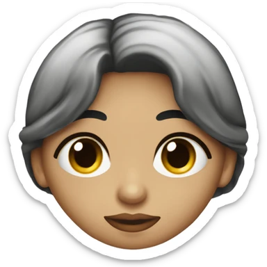 Mujer morena ojos grandes labios grandes pelo largo oscuro  sticker