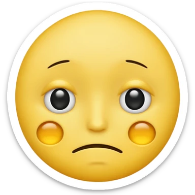 Yellow emoji tired with black eye bags under eyes sticker