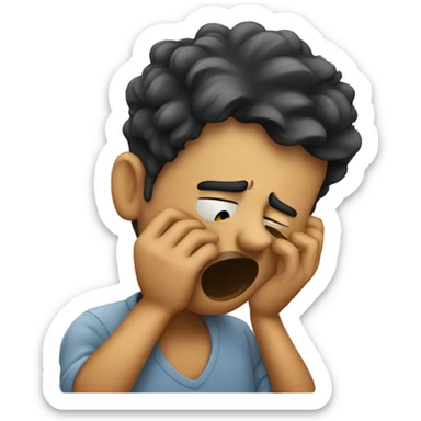 A person smelling something bad  sticker