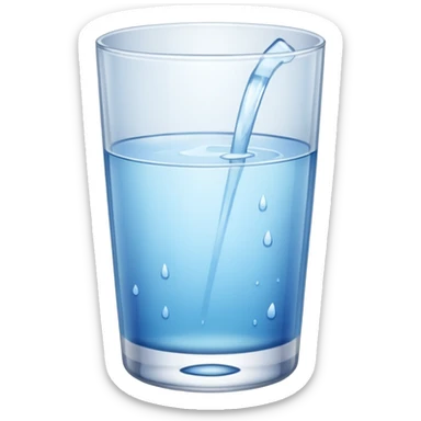 glass of water sticker
