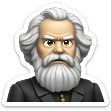 angry karl marx sticker