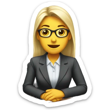 SECRETARY IN AN OFFICE sticker