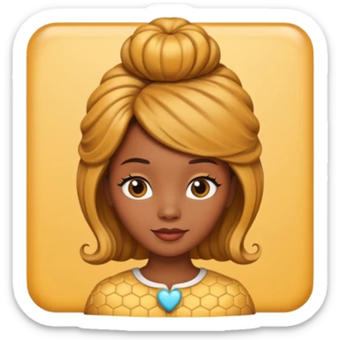 heart with a 1960s hairdo sticker