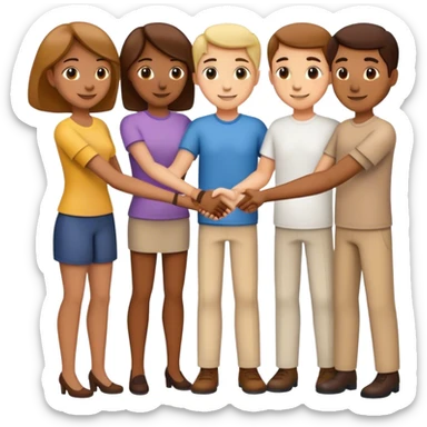 shake hands with the other person in the group  sticker