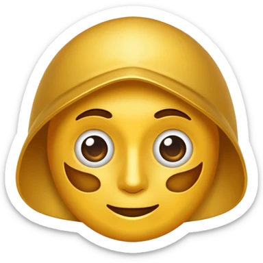 eine goldene schallpaltte, die ein gesicht hat und lächelt, keine menschlcihes gesicht sticker