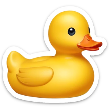 rubber yellow duck sticker