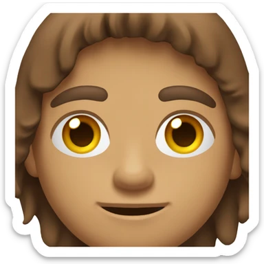 menino de cabelo marrom e olhos castanho pele  bege sticker