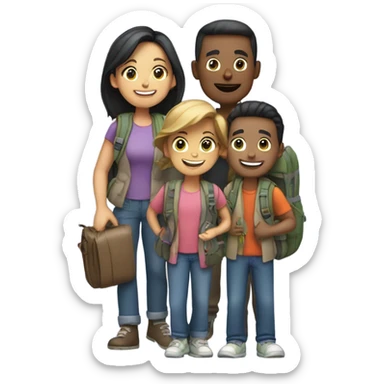 tourist family sticker