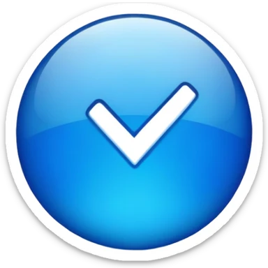 Made a emoji instagram Blu tick  sticker