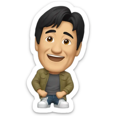 Jackie chan 90s sticker
