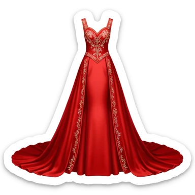 red wedding dress sticker