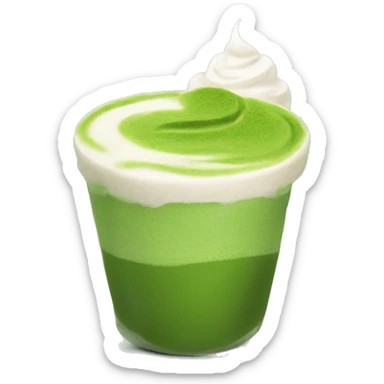 Matcha latte sticker