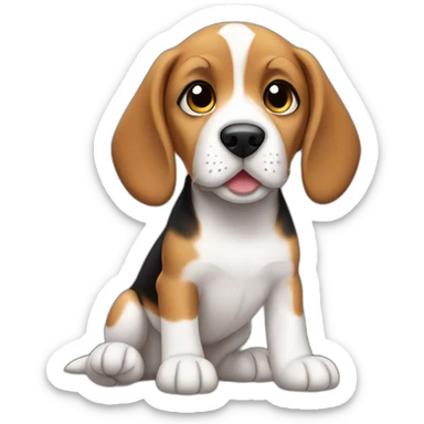 beagle puppy sticker