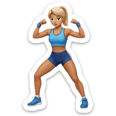 Woman doing 6 7 move sticker