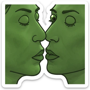 Kissing and missing you sticker