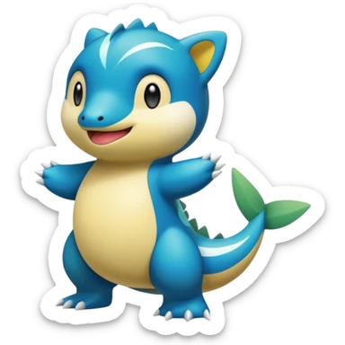 Totodile-Oshawott-Snivy-fusion  sticker