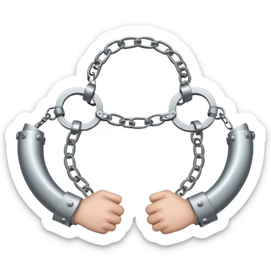 Arms in handcuffs sticker