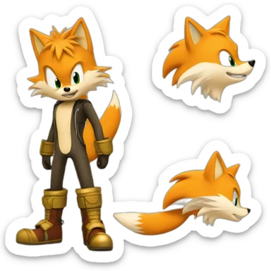 sonic with fox tail sticker
