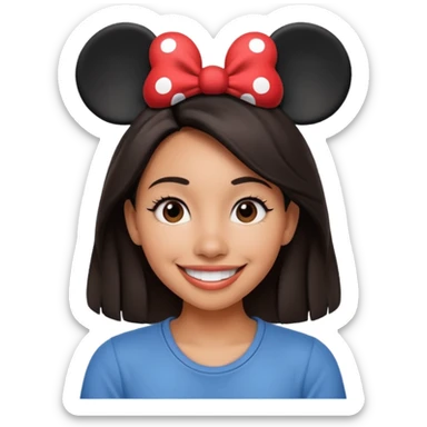 Me with Mickey Mouse ears in Disney world sticker