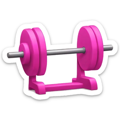pink barbell rack sticker