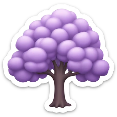 pastel purple tree sticker