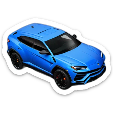 Lamborghini urus in blue sticker