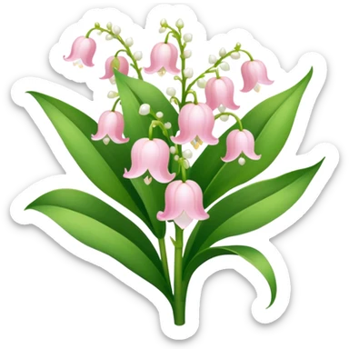 Light pink lily of the valley  sticker