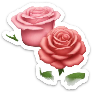 Rose and carnation flower  sticker