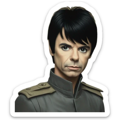 photo-realistic Gary Numan in 1979 sticker