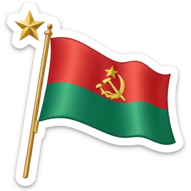 Transnistria flag waving sticker