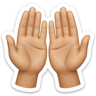 hands held up sticker