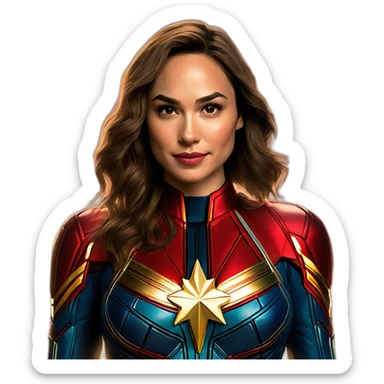 Gal gadot as Captain Marvel sticker