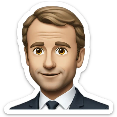 macron enthousiastic sticker
