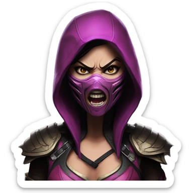 Scared Mileena Mortal Kombat X sticker
