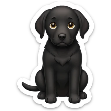 Labrador  negro adulto sticker