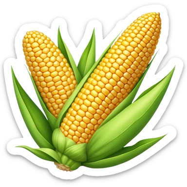 corn cob with husk sticker