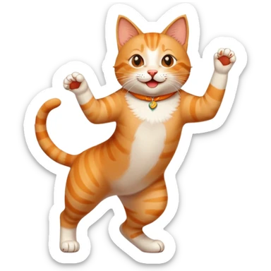 Dancing cat sticker