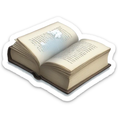 Book with snow sticker